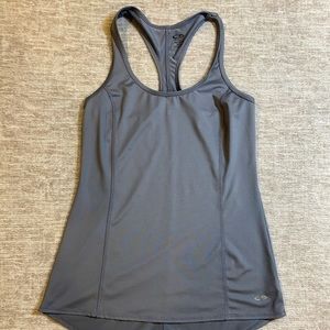 Champion women’s gray duo dry fitted racer back tank top size small